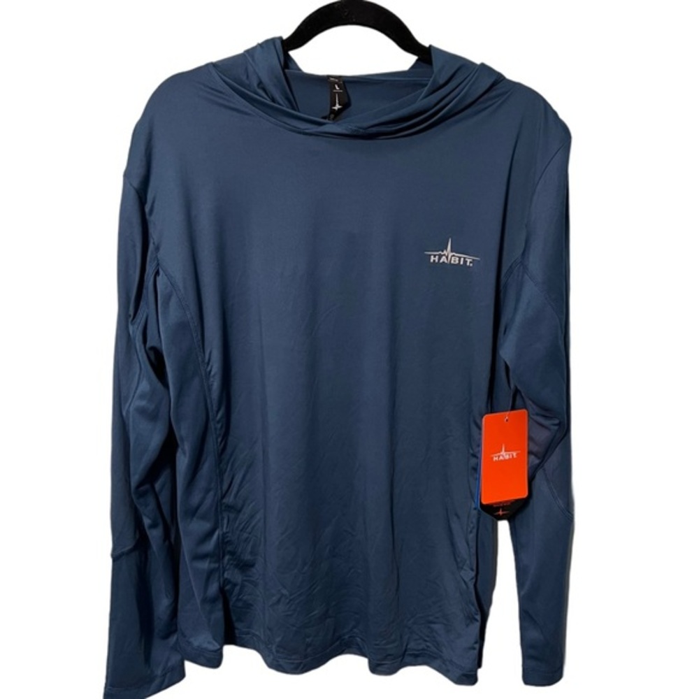 Habit Hidden Cove Hooded Performance Layer Solar Factor Wicking Size Large
